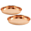 Oakestry Try-R8, 8 Inch Pair Of Round Copper Trays, 8-Inch