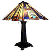 Oakestry ch23004a-tl2 tiffany-style mission 2-light table lamp, 15" x 24", multicolor