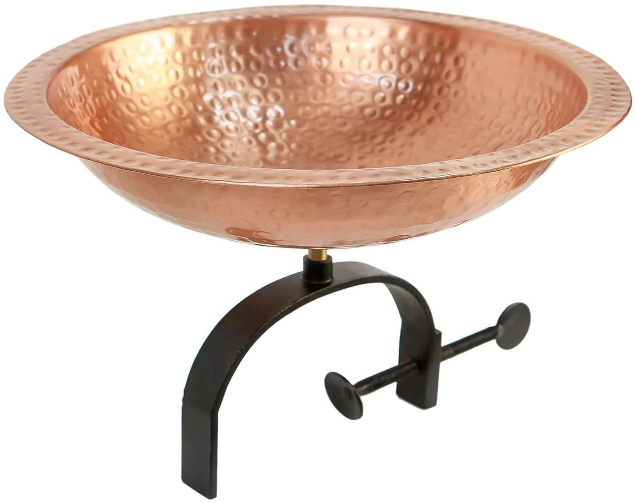 Add Charm to Your Garden with Oakestry Hammered Copper Birdbath Bracket Railing Mount