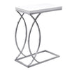 Oakestry Accent End Snack Table, White, 25" H