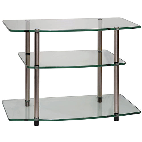 Oakestry Classic Glass TV Stand, Glass