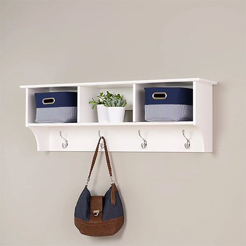 Organize Your Entryway with Prepac's White Cubbie Shelf | Perfect Storage Solution