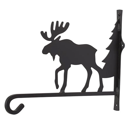 Village Wrought Iron's Moose and Tree Plant Hanging