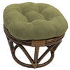 Blazing needles solid microsuede tufted round footstool cushion 18 sage green