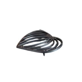 Leaf Wrought Iron Plant Trivets, Set of 2 – Decorative Cast Iron Plant Stands with Airflow & Rubber Feet, Black Powder-Coated