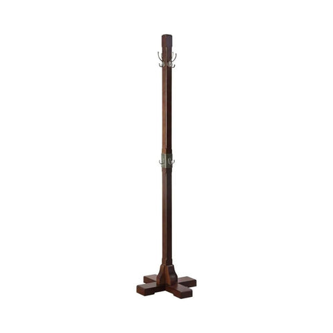 Oakestry 12-Hooks Windsor Freestanding Wooden Coat Rack Stand For Clothes Hats Purses And Bags Entryway Bedroom Office Mudroom Storage, Walnut