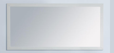 Oakestry Sixty Inch Soft White Fully Framed Wall Mirror, Stylish Decorative Accent to Enhance Light and Space in Any Room