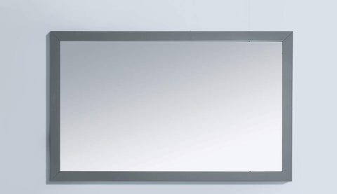 Oakestry Forty-Eight Inch Grey Fully Framed Wall Mirror, Bold Modern Accent with Clean Minimalist Design