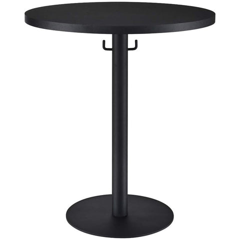Oakestry Round Coffee Table with Sturdy Metal Frame and Spacious Wooden Top Stylish Accent Table for Living Room, Bedroom, Office, Lounge, and Small Spaces, Black