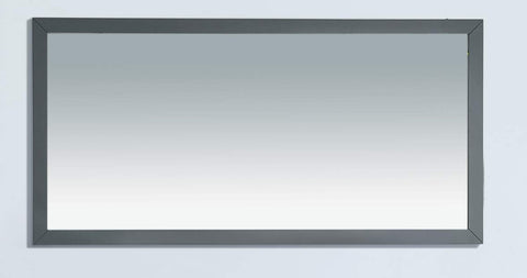 Oakestry Sixty Inch Grey Fully Framed Wall Mirror, Grand Decorative Accent for Modern and Elegant Living Spaces