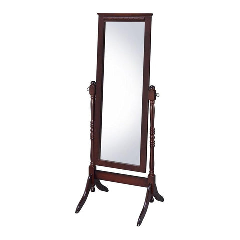 Oakestry Fairfax Cheval Mirror Walnut Finish Freestanding Full Length Standing Mirror Wooden Frame Vintage Dressing for Bedroom Living Room Entryway Floor Standing for Home & Office Decor