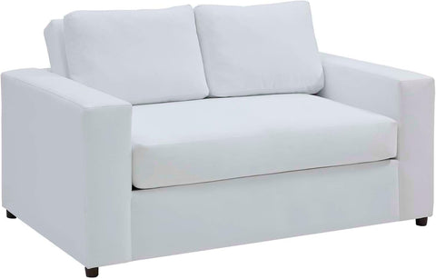 Oakestry Luxury Inspired Avendale Velvet Loveseat Comfortable Indoor Loveseat for Living Room Apartment Lounge Reception Area Premium Everyday Styling (Dove White)