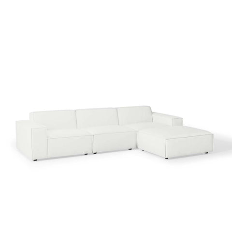 Oakestry Luxury Inspired Restore 4-Piece Sectional Sofa Comfortable Indoor Sectional Sofa for Living Room Apartment Lounge Reception Area Premium Everyday Styling