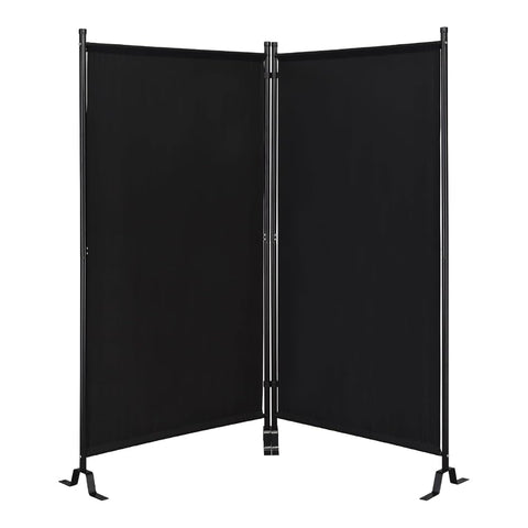 Oakestry Galaxy II Large Room Divider 74-Inch Water-Repellent Fabric Privacy Screen Freestanding Foldable Partition Space-Saving Panel for Indoor Outdoor Home Office Bedroom Patio Apartment, Black