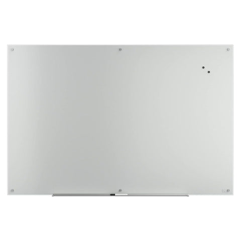 Magnetic Tempered Glass Dry Erase Board 72 In. x 48 In. White Surface