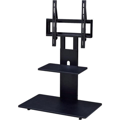 Oakestry Modern Entertainment Center with Adjustable TV Mount Stand and Storage Shelves for Flat Screen TVs Gaming Consoles and Media Accessories, Black