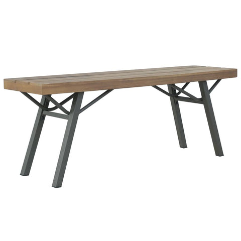 Oakestry Patio Bench 47 2 in Solid Acacia Wood Outdoor Garden Seating Furniture Weather Resistant Durable Heavy Duty Modern Backyard Porch Deck Lawn