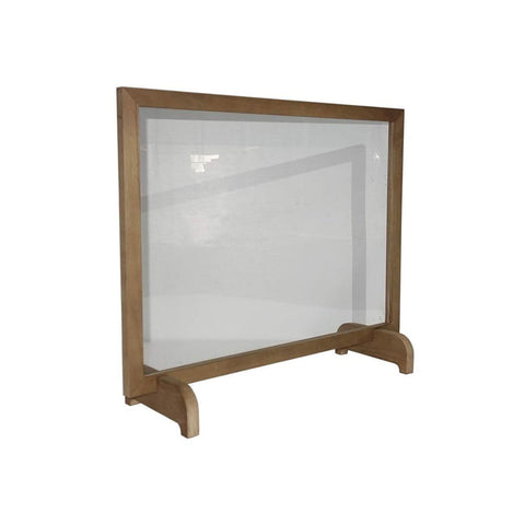 Oakestry (FS17155) Desktop Divider Set of 2 Freestanding Office Partition Privacy Screen Portable Acrylic Shield for Desk Workspace Protection Barrier for Home Office Classroom Countertops, Clear