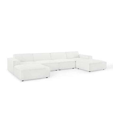 Oakestry Luxury Inspired Restore 6-Piece Sectional Sofa Comfortable Indoor Sectional Sofa for Living Room Apartment Lounge Reception Area Premium Everyday Styling