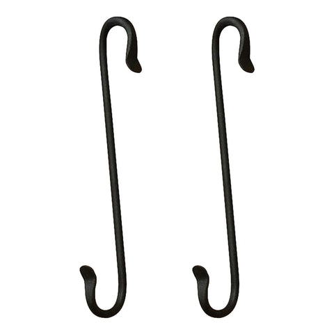 Oakestry S Hook Eight Inch Two Pack Heavy Duty Metal Hanging Hooks for Planters Lanterns Baskets Tools Plants Indoor Outdoor Garden Garage Closet Organization Storage Support Utility Hooks