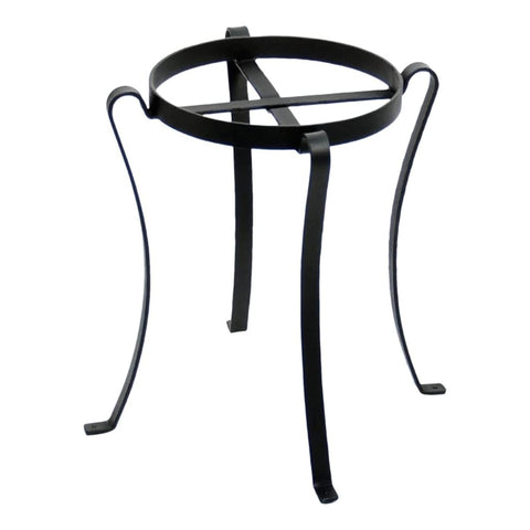 Oakestry Patio Flowerpot Stand 18-Inch Black Metal Plant Holder Indoor Outdoor Planter Riser for Garden Balcony Deck Floor Display Heavy Duty Stable Decorative Tall Home Patio Use Modern Utility Style