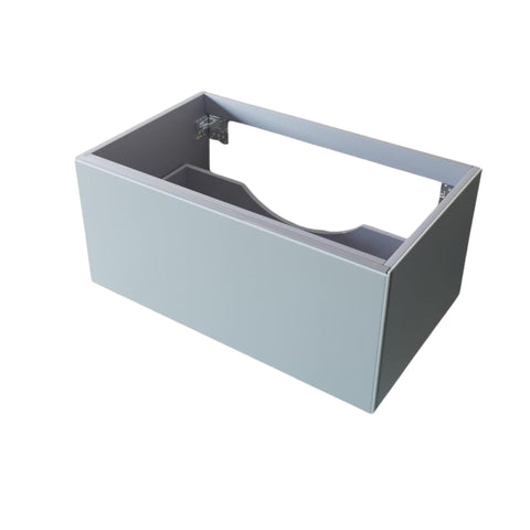 Oakestry Modern Thirty Six Inch Cloud White Freestanding Bathroom Vanity Base with Smooth Glide Pull Out Storage