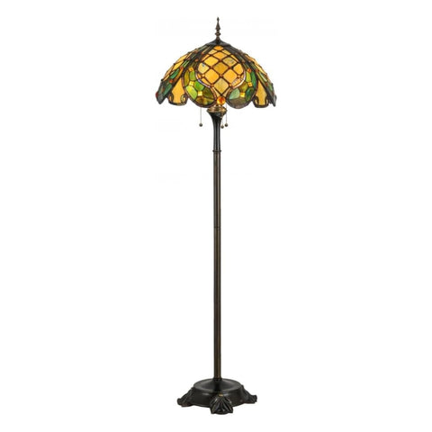 Oakestry 65InchH Capolavoro Floor Lamp Elegant Floor Lamp Stained Glass Lighting Decorative Home Living Room Bedroom Office Vintage Style Durable Build Ambient Light