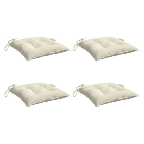 vidaXL Chair Cushions 4 pcs Cream White 19.7x19.7Inchx2.8Inch FabricInch