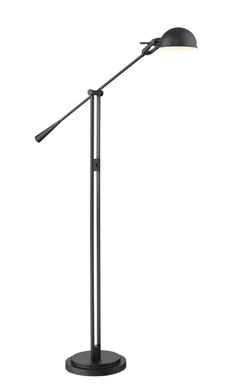 Oakestry Modern Matte Black Floor Lamp Steel Construction, Minimalist Contemporary Standing Lamp for Bedroom, Living Room, Office and Hallway Decorative Lighting