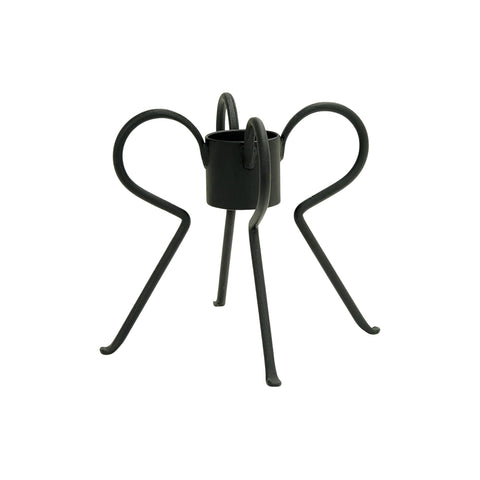 Oakestry Spider Wrought Iron Gazing Globe Stand – 10" H, Fits 6", 10", & 12" Globes, Black Powdercoat