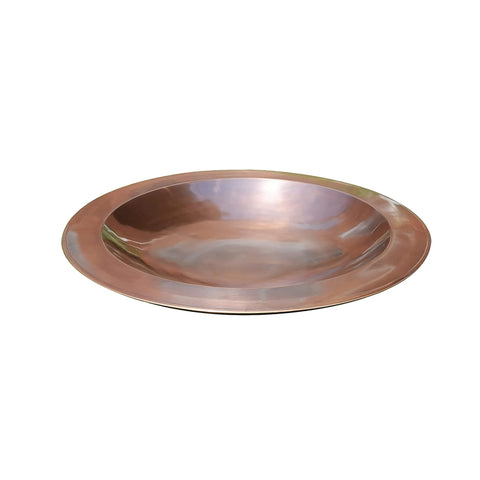 Oakestry Classic Birdbath Bowl Burnt Copper Outdoor Garden Wildlife Water Dish Decorative Landscape Accent