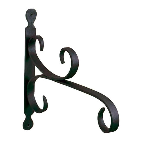 Oakestry All Purpose Wall Bracket Hook Small Metal Hanging Hook for Planters Lanterns Bird Feeders Wind Chimes Indoor Outdoor Garden Patio Porch Wall Decor Compact Heavy Duty Black Finish Mount Holder