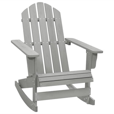 Oakestry Garden Rocking Chair Grey Hardwood Standard Durable – Outdoor Patio Seating, Weather Resistant Furniture