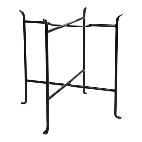 Oakestry Short Floor Plant Stand Black Metal Folding Display Holder Indoor Outdoor Pots Planters Home Decor Space Saving Heavy Duty Stable Design for Living Room Patio Balcony Compact Utility Stand