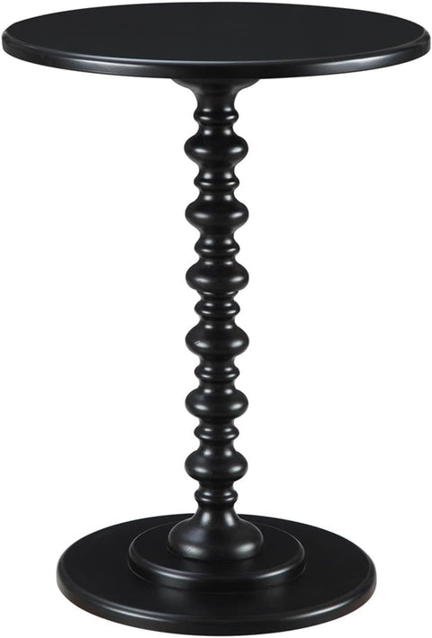 Oakestry Palm Beach Spindle Table, Black, 17.75 in x 17.75 in x 24 in