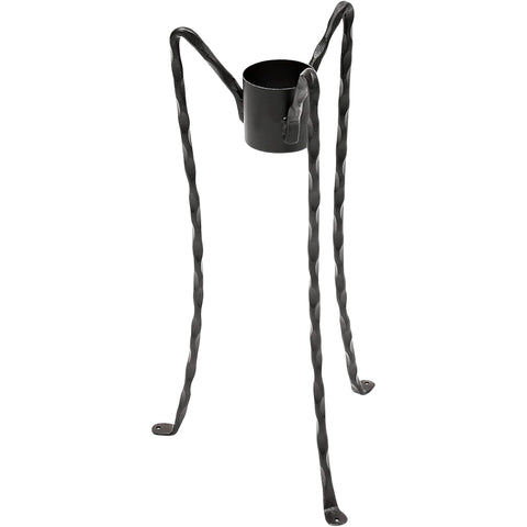 Oakestry 24" Wrought Iron Footed Gazing Globe Stand – Black Powdercoat, Fits 6", 10", 12" Globes, Garden & Patio Décor
