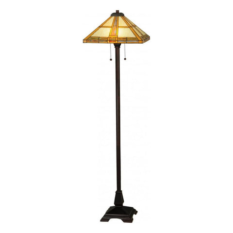 Oakestry 62InchH Prairie Straw Floor Lamp Elegant Floor Lamp Stained Glass Lighting Decorative Home Living Room Bedroom Office Vintage Style Durable Build Ambient Light