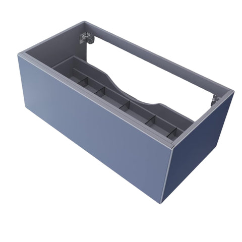 Oakestry Luxury Forty Two Inch Fossil Grey Freestanding Bathroom Vanity Cabinet with Deep Glide Storage Compartment