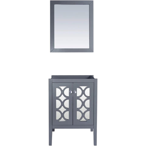Oakestry Mediterraneo Contemporary Bathroom Vanity Cabinet with Soft-Close Doors & Hidden Drawer, Solid Oak Wood, Grey Finish (Sink Not Included)