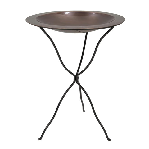 Oakestry 24 Inch Classic Copper Birdbath Ring Stand Decorative Outdoor Garden Water Bowl Large Design Stable Base Durable Build Backyard Patio Accent Weather Resistant Long Lasting