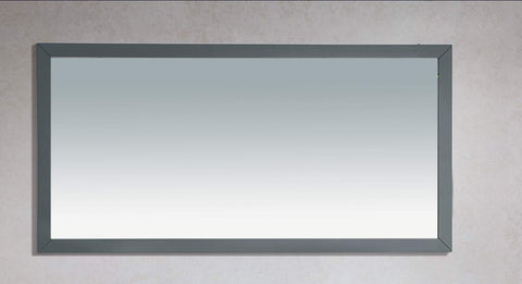 Oakestry Fully Framed Sixty Inch Maple Grey Mirror, Large Decorative Wall Accent with Warm Natural-Tone Finish