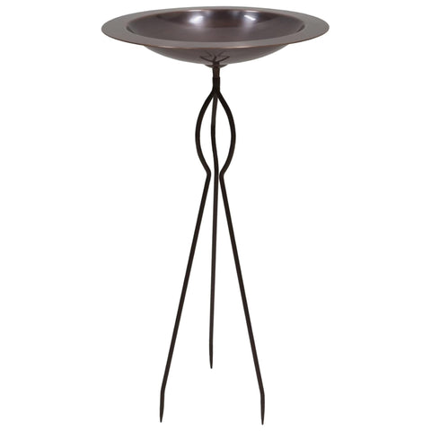 Oakestry 18 Inch Classic Copper Birdbath Stake Decorative Outdoor Garden Water Bowl Ground Insert Support Durable Build Garden Patio Accent Weather Resistant Long Lasting Outdoor Use