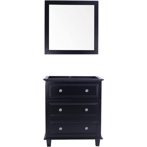 Oakestry Luna Transitional Bathroom Vanity Cabinet with Soft-Close Dovetail Drawers, Solid Oak Wood, Espresso Finish (Sink Not Included)