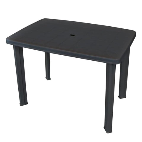 vidaXL Patio Table Anthracite 39.8 in.x26.8 in.x28.3 in. Plastic