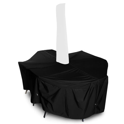 Oakestry Luxury Waterproof Table Cover Outdoor Patio Garden Dining HydroBlock Fabric Oval/Rectangle Set w/Umbrella Hole - 94" x 64" x 28" Premium Durable Long Lasting Protection