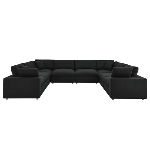 Oakestry Luxury Inspired Commix Down Filled Overstuffed 8-Piece Sectional Sofa Comfortable Indoor Sectional Sofa for Living Room Apartment Lounge Reception Area Premium Everyday Styling