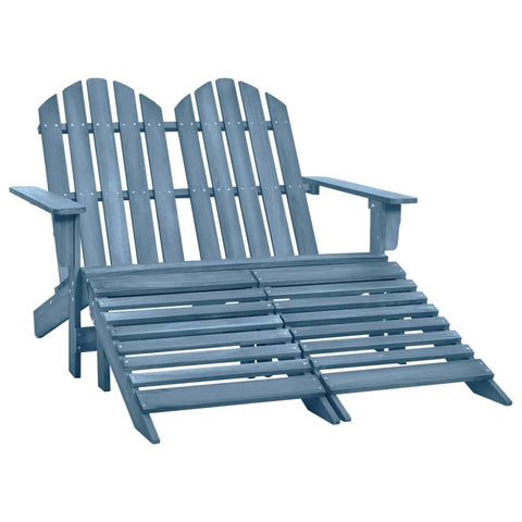 Oakestry Garden Chair Blue Solid fir Wood Large Detachable – Outdoor Patio Seating, Weather Resistant Furniture