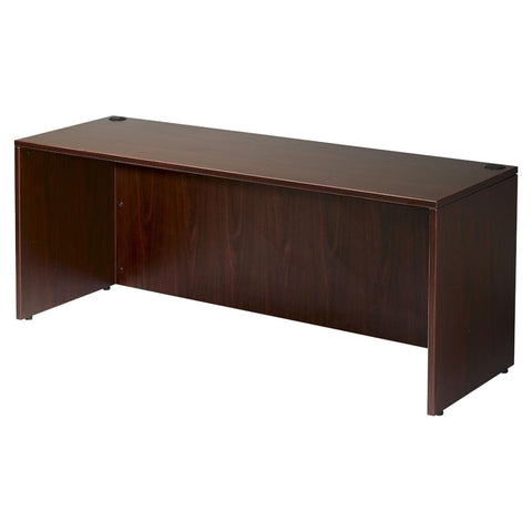 Boss Desk Shell, 60 InchesW X 30 InchesD, Mahogany