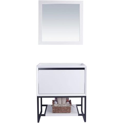 Oakestry Alto Collection Contemporary Bathroom Vanity Cabinet, Solid Oak Frame, Handleless Soft-Close Drawer, Wall Mount or Freestanding