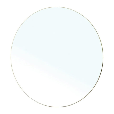 Oakestry Round Frameless Mirror Decorative Wall Mirror Polished Edge Circular Vanity Bathroom Mirror Modern Minimalist Glass Mirror for Bedroom Living Room Entryway Dressing Room Home Decor